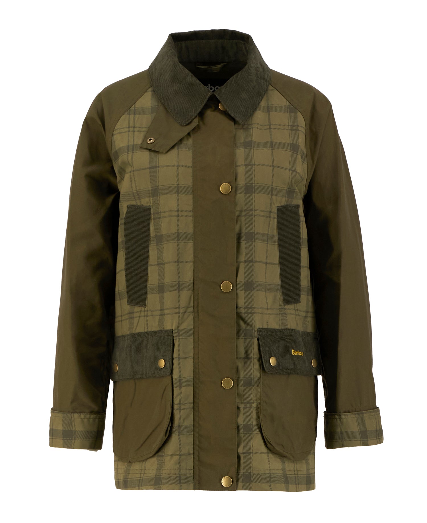 Barbour Modern Tartan Beadnell Casual Jacket in Dusky Green Tartan/Highland Olive Size US 8