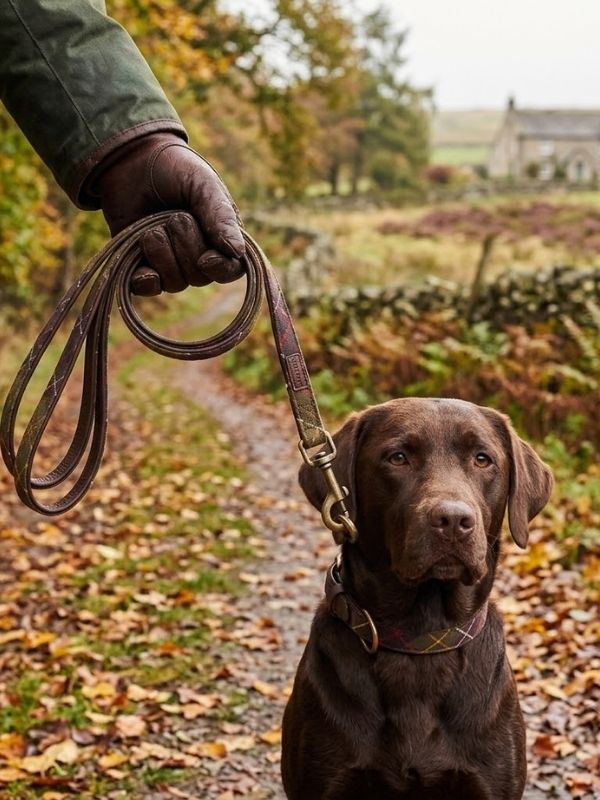 Barbour Tartan Webbing Dog Lead Classic One Size Best of British NBPT  Dogs.