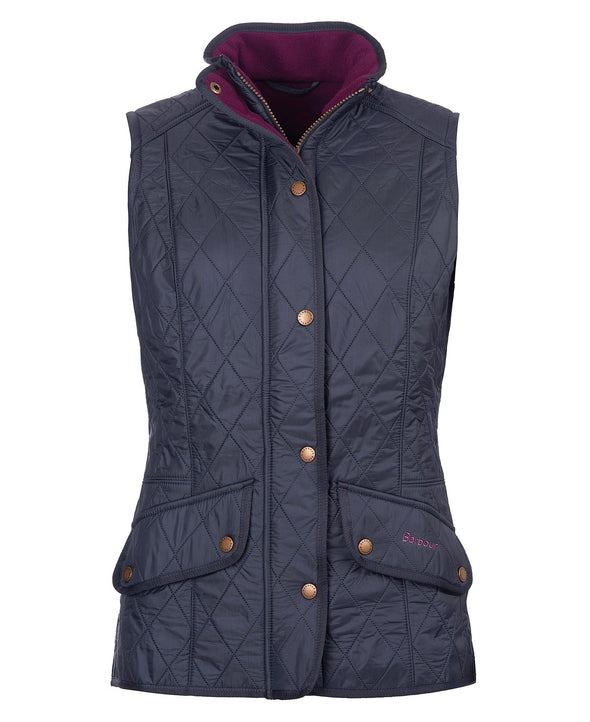 Barbour Cavalry Gilet Navy-Merlot Size US 8