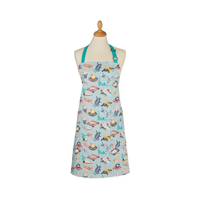 Ulster Weavers Cotton Apron - Kitty Cats (Blue)