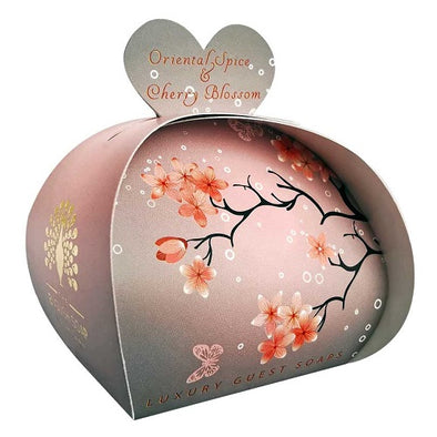English Soap Oriental Spice and Cherry Blossom Luxury Guest Soaps, 3pk x 20g