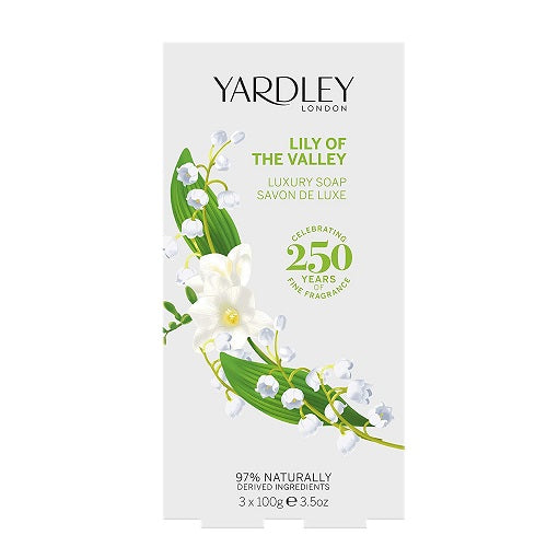 Yardley London Lily of the Valley Luxury Soaps 3pk x 100g