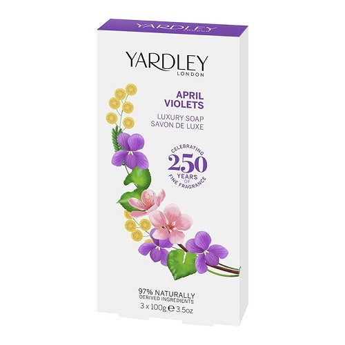 Yardley of London April Violets Soap 3 x 100g