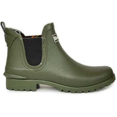 Barbour Wilton Wellington Boot in Olive Size US6