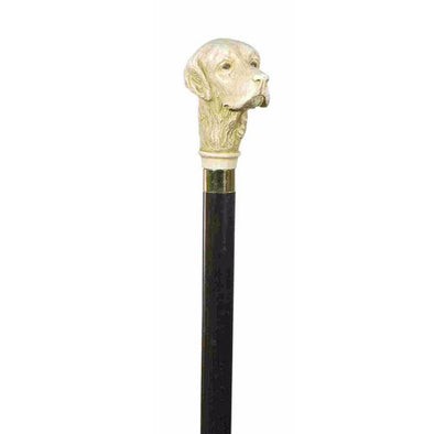 Classic Canes  Golden Retriever head Imitation Ivory Cane