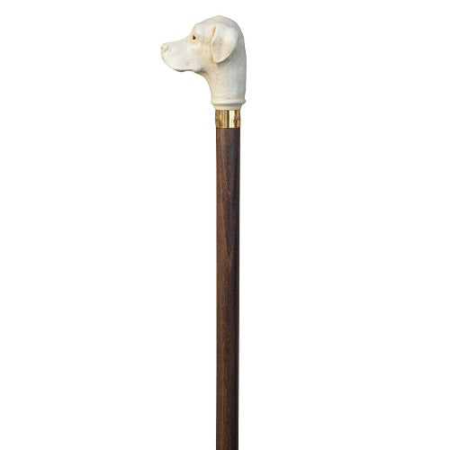 Classic Canes Labrador Retriever Imitation Ivory Hardwood Shaft