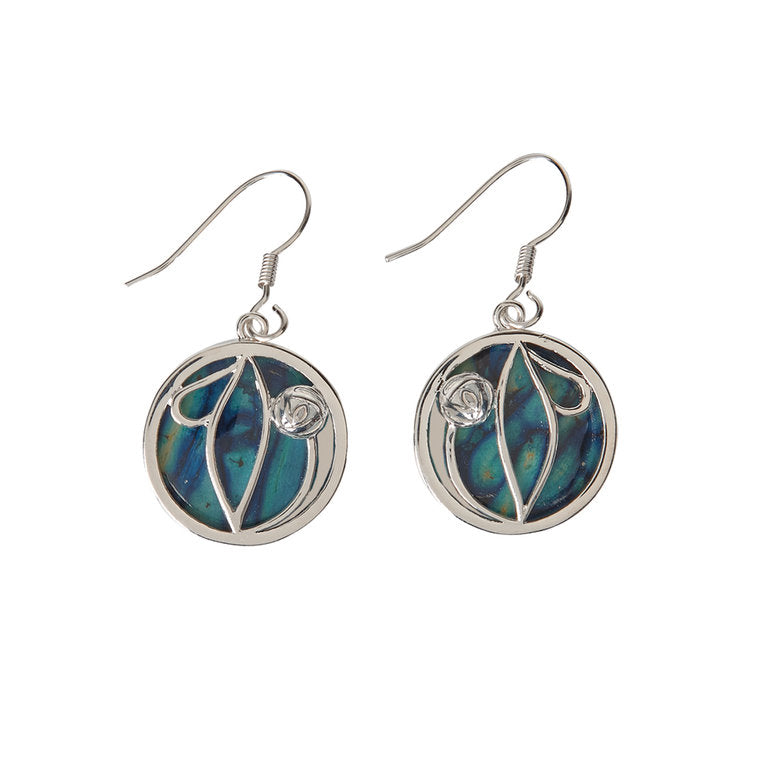 Heathergems Macintosh Silver Plated Drop Earrings