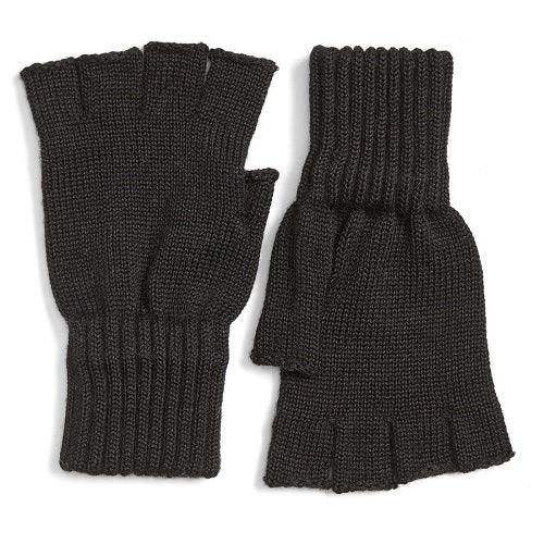 Barbour Fingerless Gloves Black Large
