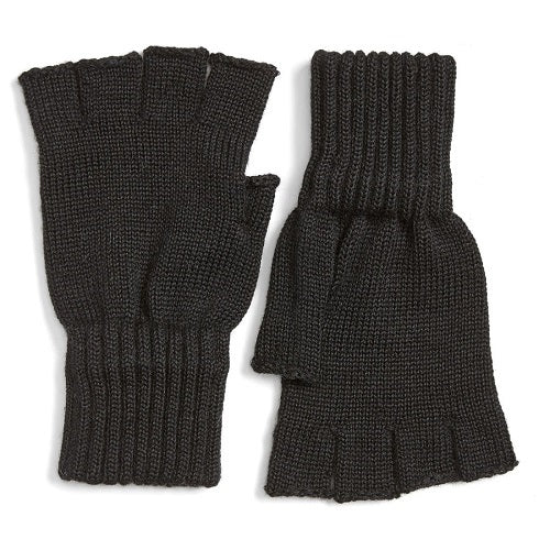 Barbour Fingerless Gloves Black Small