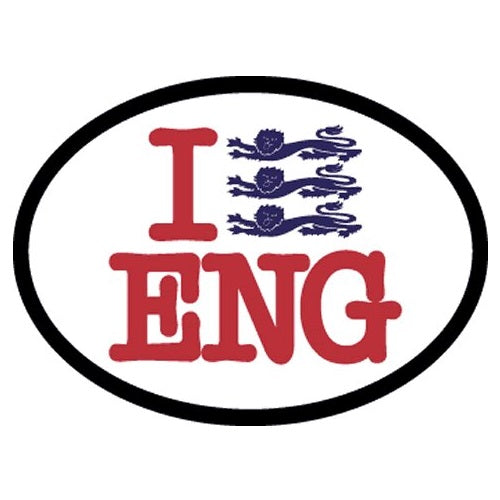 Flag it Decal Oval Reflective I Love England