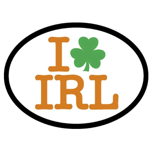 Flag it Decal Oval Reflective I Love Ireland