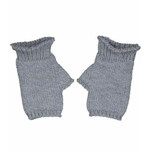 Aran Fingerless Mitts Ocean Gery
