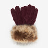Barbour Penshaw Knitted Bordeaux Gloves S-M