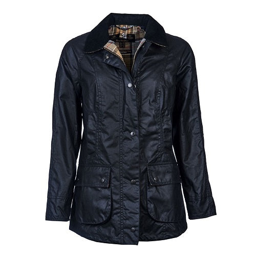Barbour Beadnell Wax Jacket Navy Size 6
