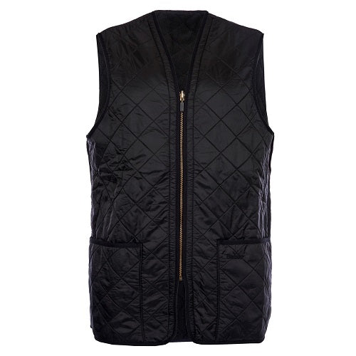 Barbour Polarquilt Waistcoat Zip-in Liner Black Size M