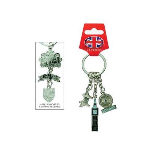 Elgate Big Ben London Eye Tower Bridge Metal Keyring