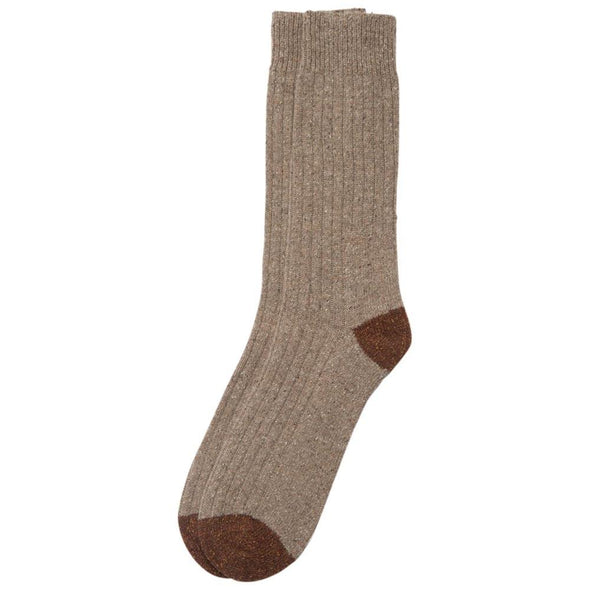 Barbour Houghton Socks - Colour Biscuit, Size Medium