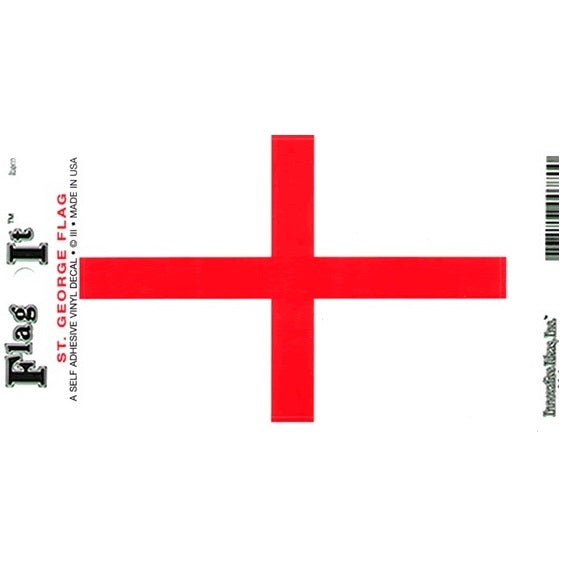 St George Cross Flag Decals 3 ½" x 5"