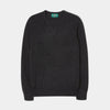 Alan Paine Brisbane Crew Neck Geelong Wool Jumper in Charcoal Size (L)