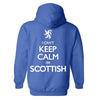 Can't Keep Calm I'm Scottish Blue w/White Sweatshirt Size XL