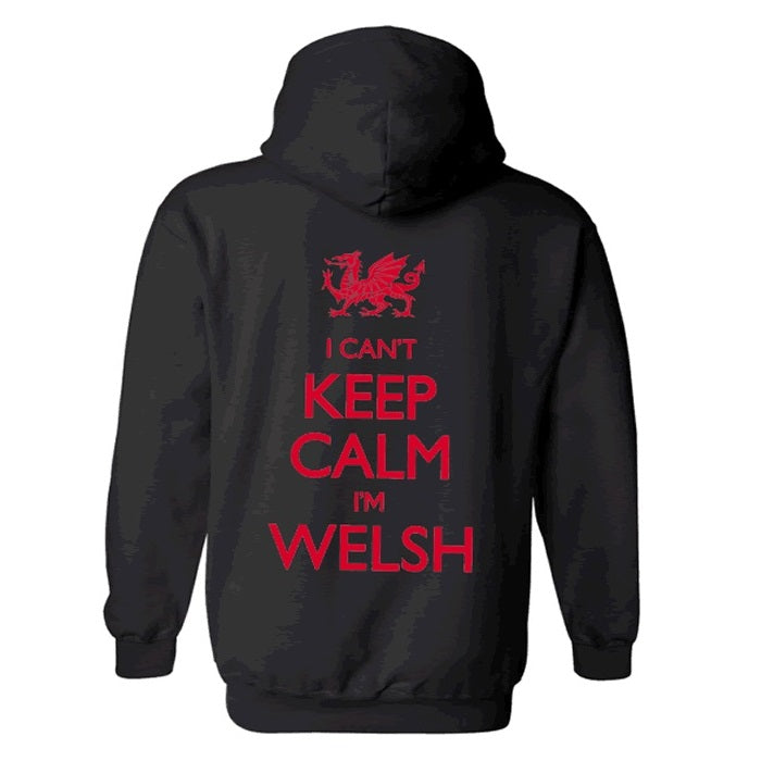Can't Keep Calm I'm Welsh Black w/Red Sweatshirt Size S