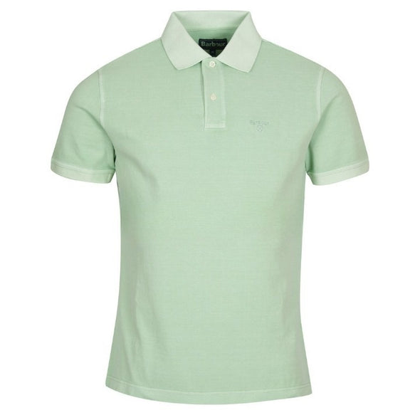 Barbour Men's Washed Sports Polo T-Shirt Dusty Mint Size L