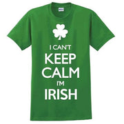 Gildan I Can't Keep Calm I'M Irish Green w/White T Shirt product image with Irish