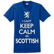 Gildan I Can't Keep Calm I'm Scottish Blue w/White T Shirt product image