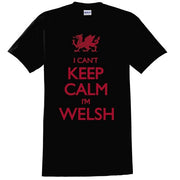 Gildan I Can't Keep Calm I'M Welsh Black w/Red T Shirt product image