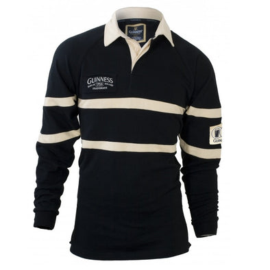 Guinness Black and Cream Traditional Rugby Jersey