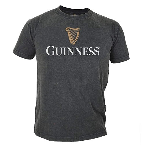 Guinness Distressed Trademark Label Classic Short Sleeve T-Shirt L
