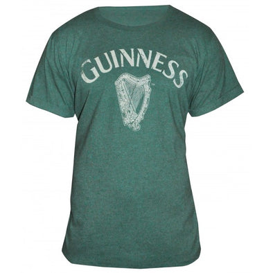Guinness Green Vintage Heathered Harp Tee