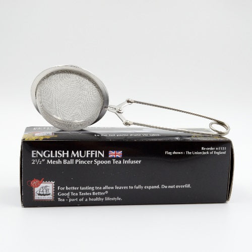 G&H Tea Services - English Muffin 2.5" Mesh Ball Pincer Spoon Tea Infuser