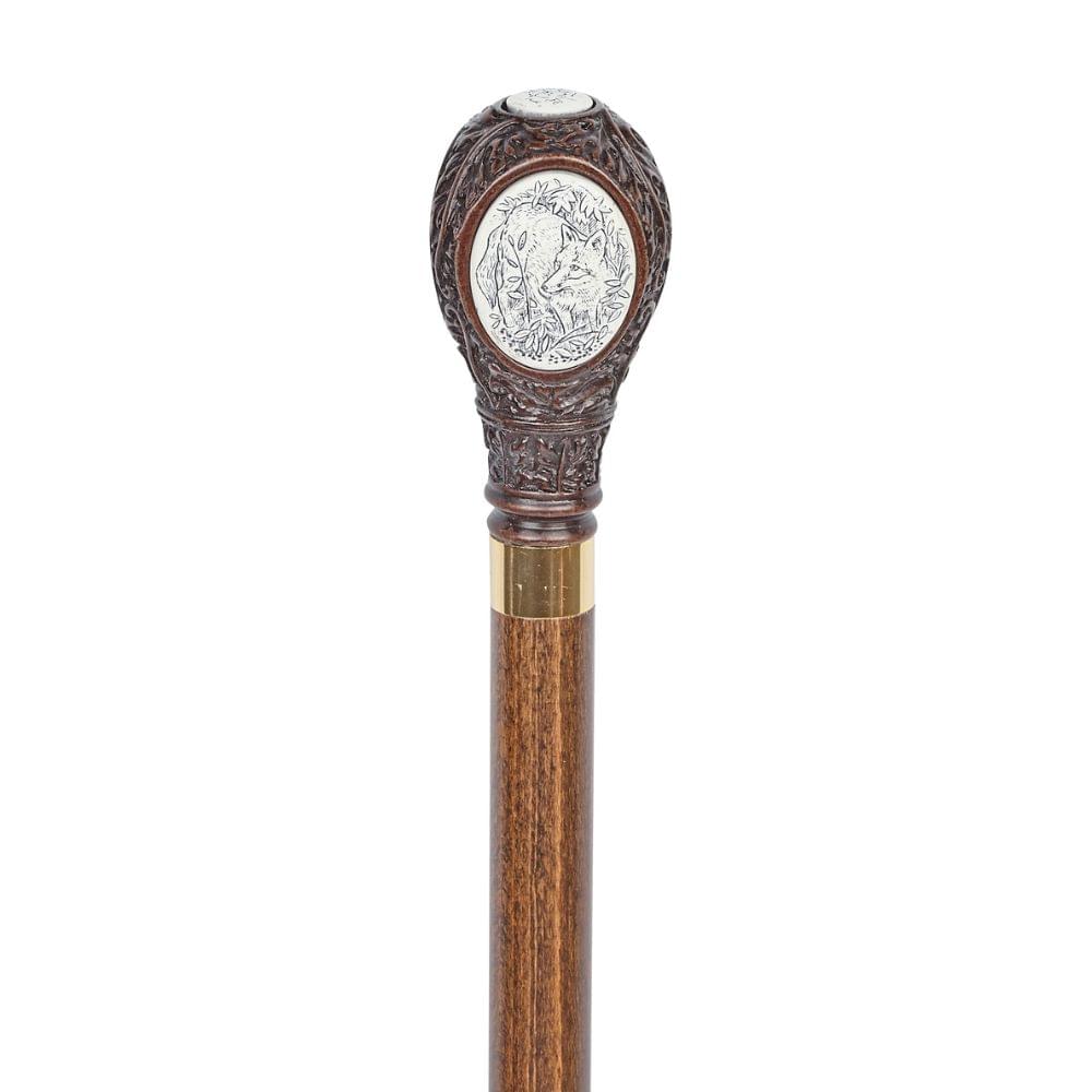 Charles Buyers Acanthus Wildlife Moulded Top Collectors Stick