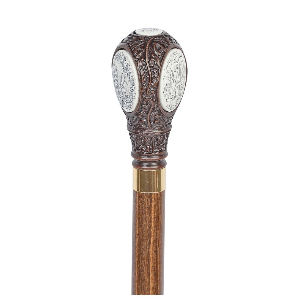 Charles Buyers Acanthus Wildlife Moulded Top Collectors Stick