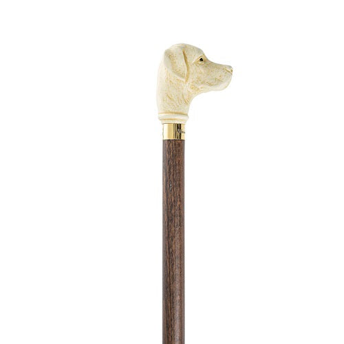 Classic Canes Labrador Retriever Imitation Ivory Hardwood Shaft