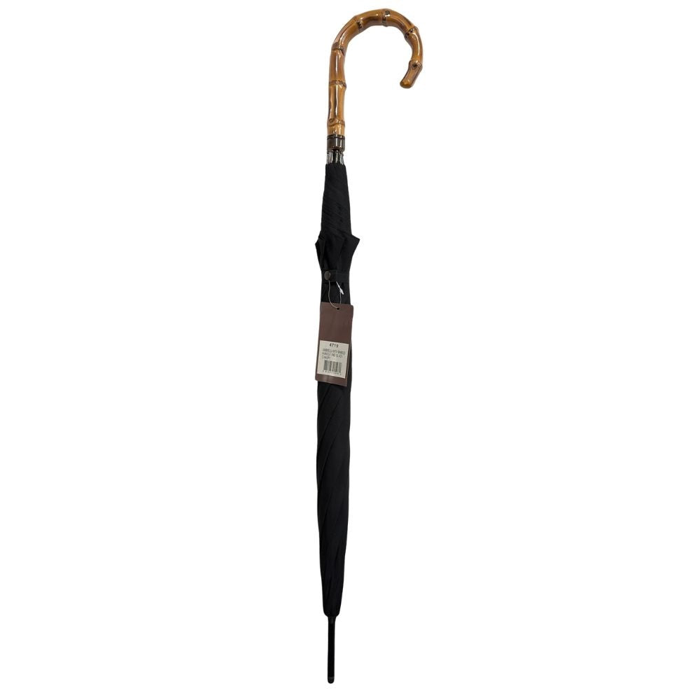 Classic Canes Gents Umbrella Black Canopy With Bamboo Handle
