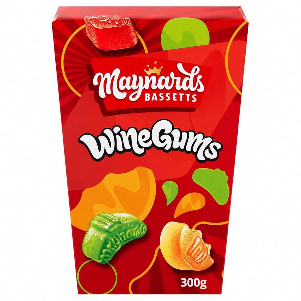  Maynards Bassetts Wine Gums Cartan 300G Best of British NBPT  Chocolate Maynards Bassetts.
