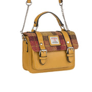 Das Impex Iris Mini Satchel Harris Tweed Ladies Handbags Yellow Bag product image