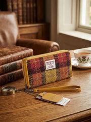 Das Impex Harris Tweed Ladies Long Purse Yellow