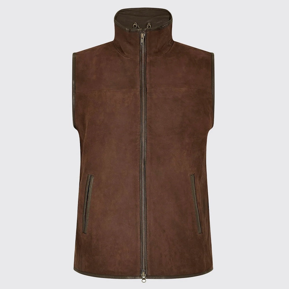 Dubarry Dunhill Men's Leather Gilet - Walnut Size M Gilet product image
