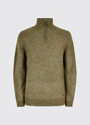 Dubarry Power Men's Zip Neck Sweater - Dusky Green Sweater product image