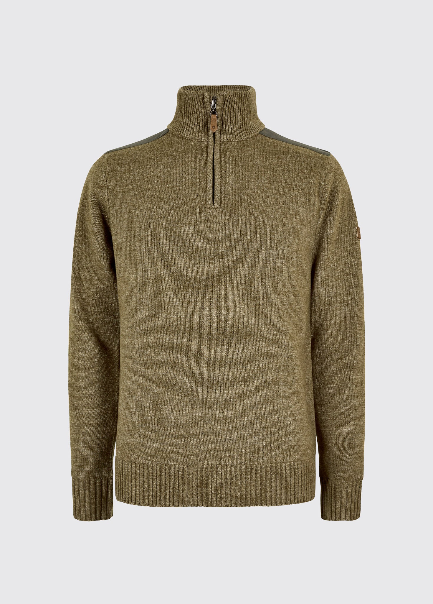 Dubarry Doherty Men's Zip Neck Sweater - Dusky Green Size XXL