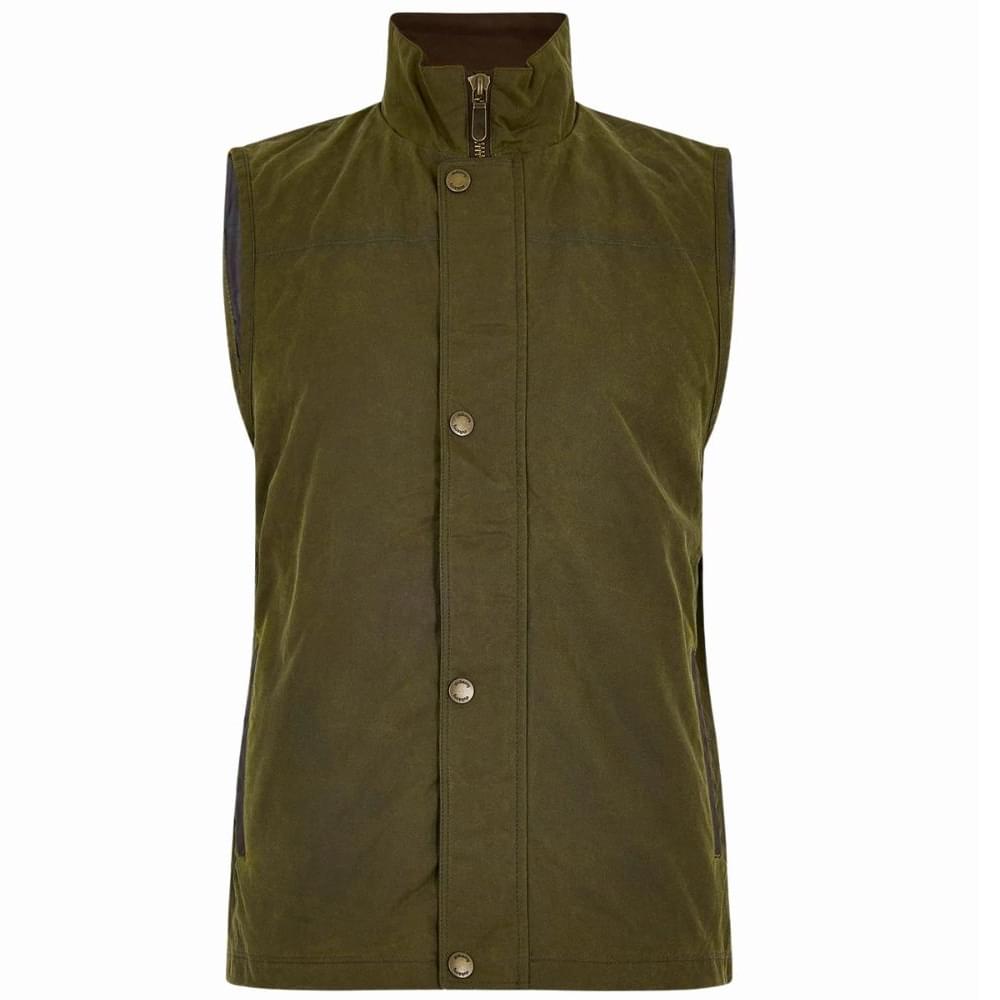 Dubarry Mayfly Wax Mens Gilet In Fennel Size XXL Gilet product image with Wax