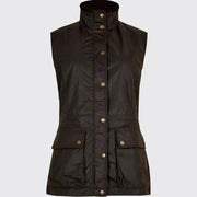 Dubarry Rathsallagh Women's Waxed Cotton Vest - Verdigris product image