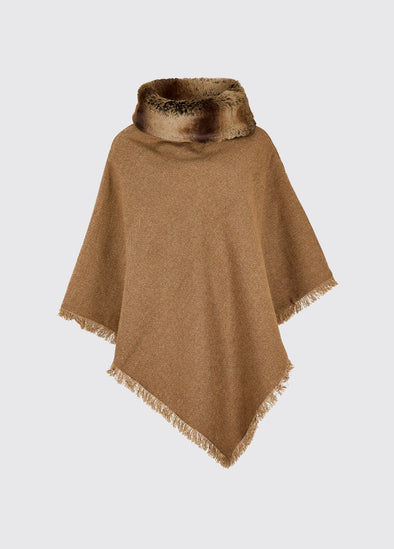 Dubarry Silverfir Women's Tweed Poncho - Camel Twill One Size