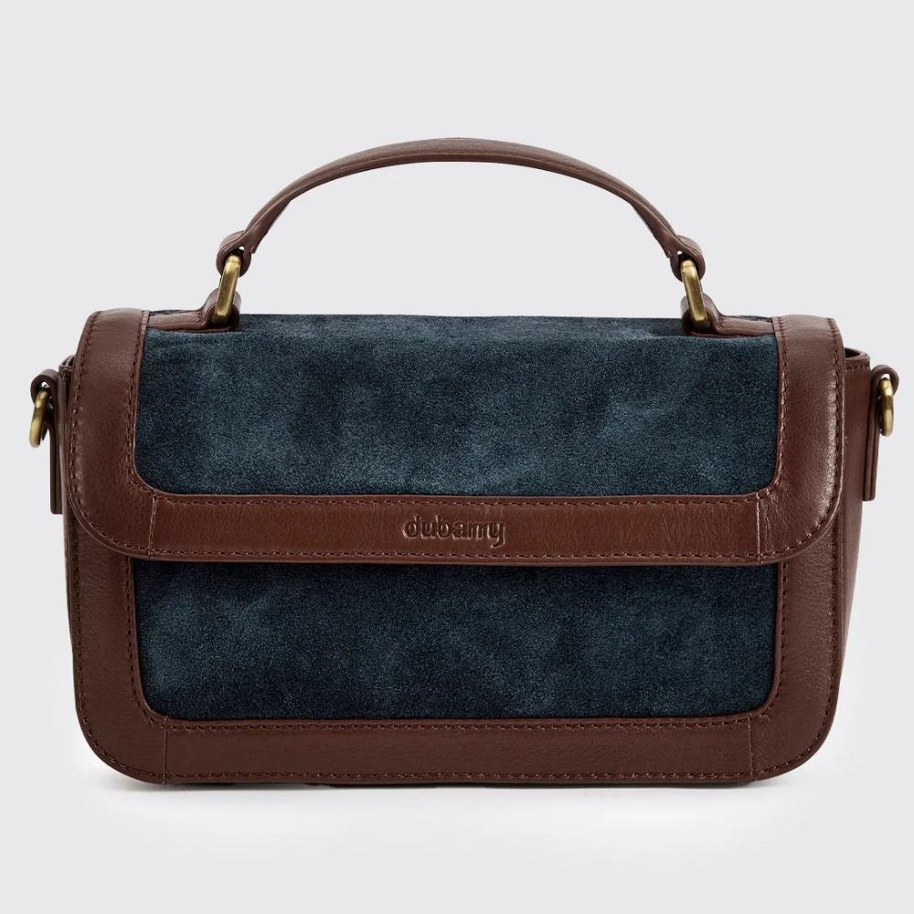 Dubarry Eadestown Structured Handbag in Suede and Leather Bag - Navy