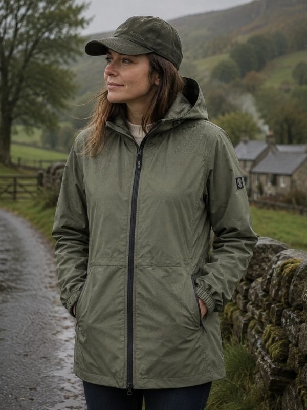 Dubarry Brookside Ladies' Hooded Rain Mac - Kelp Best of British NBPT  Women.