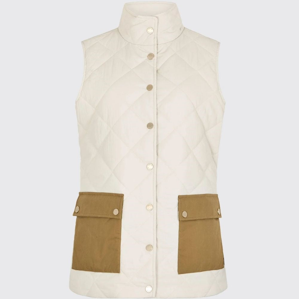 Dubarry Clashmore Women's Quilted Vest - Bone Size US 12
