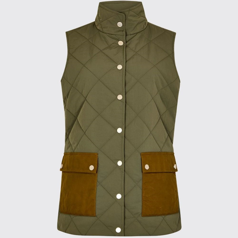 Dubarry Clashmore Women's Quilted Vest - Kelp Size US 4